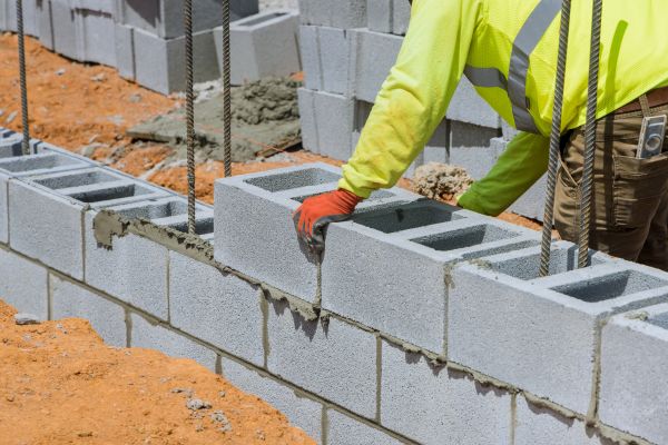 Concrete Blocks Installation in Mason